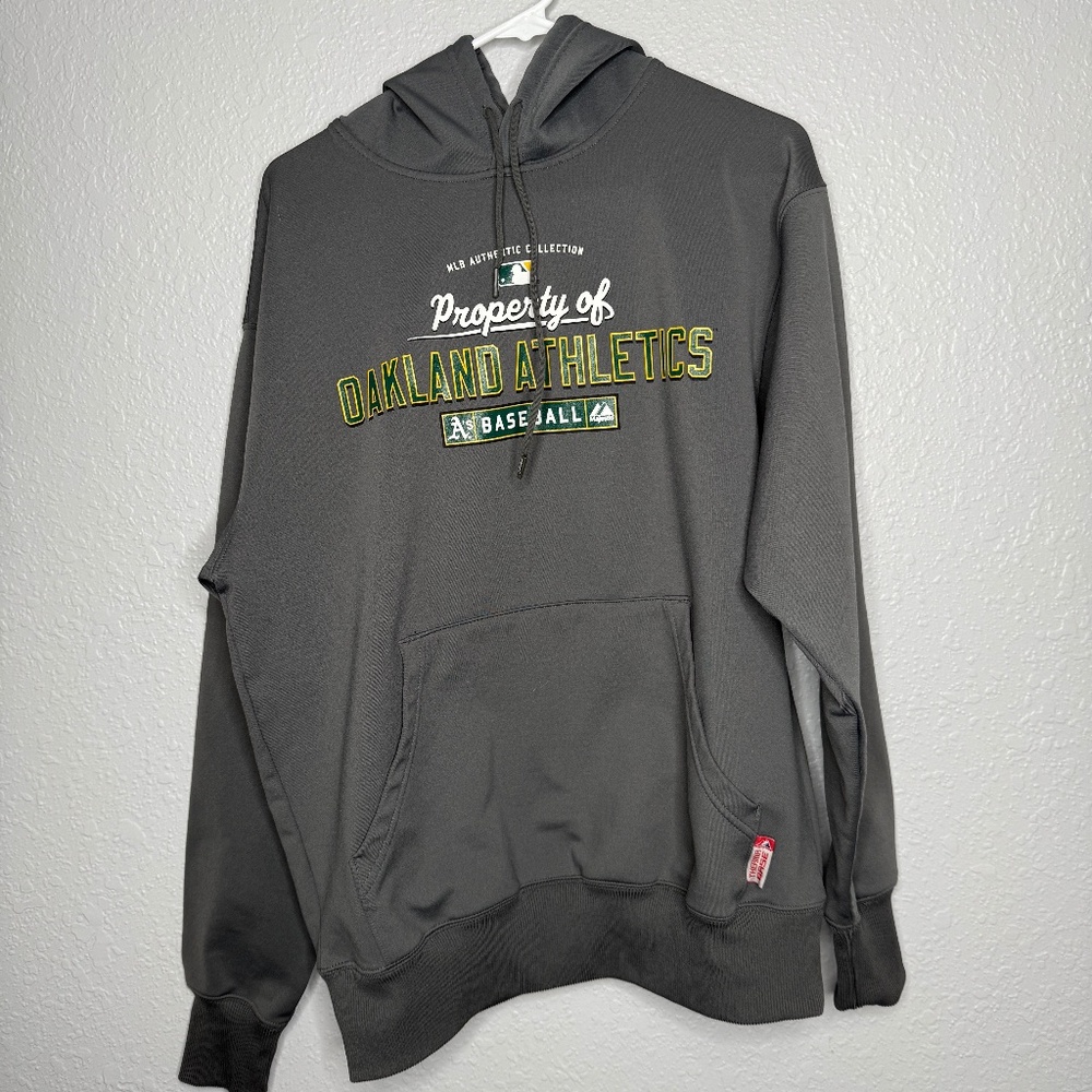 Property of‎ Oakland Athletics Baseball Grey Hoodie -cp
